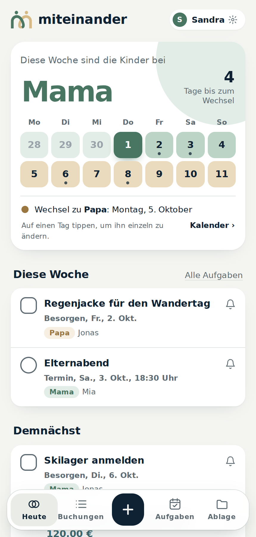Originalansicht Heute in der miteinander App